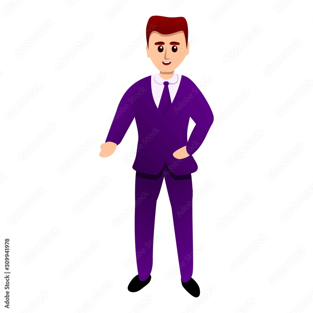 Office man dancing icon. Cartoon of office man dancing vector icon for web design isolated on white background Office man dancing icon. Cartoon of office man dancing vector icon for web design isolated on white background