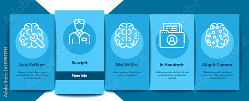 Neurology Medicine Onboarding Mobile App Page Screen. Neurology Equipment And Neurologist, Brain And Nervous System, Nerves And Files Concept Illustrations