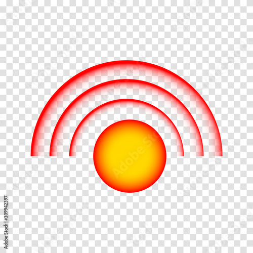 Pain circles, red rings. 