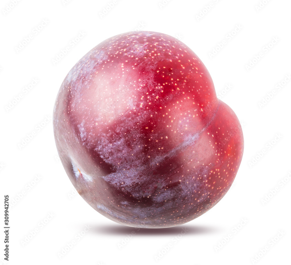 Plum isolated on white background with clipping path Plum isolated on white background with clipping path