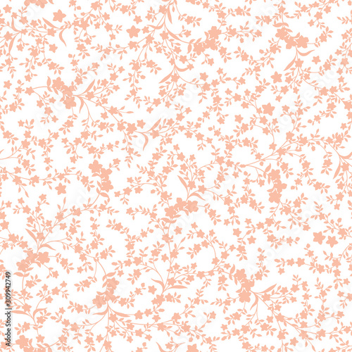 花をシームレスにデザイン的に描きました