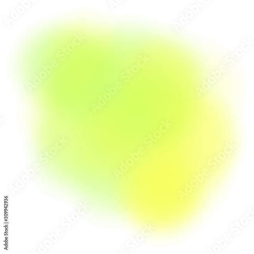 Lemon gradient background. Beautiful neon color. Watercolor texture. Green and yellow. Vector illustration grunge, copy space. EPS 8. Ethereal brushstroke. Delicate and subtle transition.