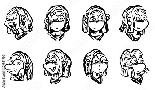 Eight Child's Expressions