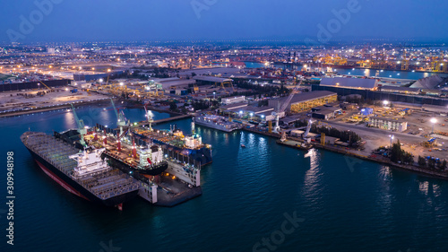 large shipyard and maintenance on the sea