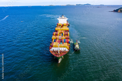 business services delivery shipping container international open sea