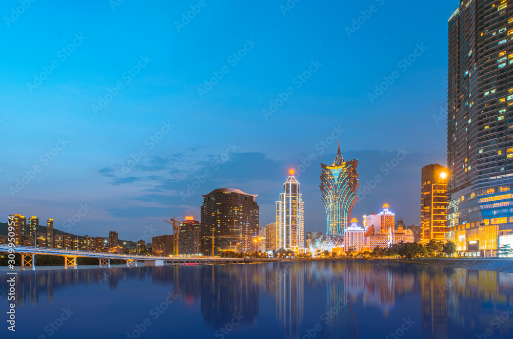 Ταπετσαρία macao night city landscape Macau casino