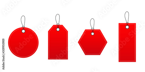 Set of sale tags and labels, template shopping labels. Realistic discount tags for sale promotion. Vector illustration.  