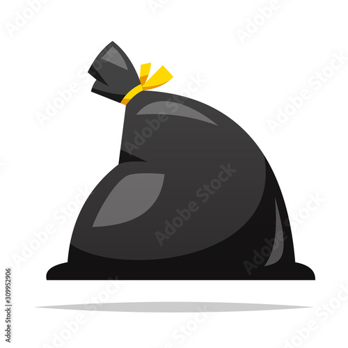 Garbage bag vector isolated illustration photo
