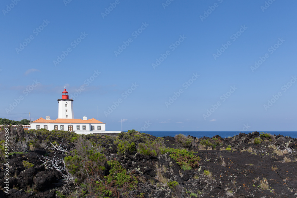 Pico, Portugal - 12 July 2019: Lighthouse