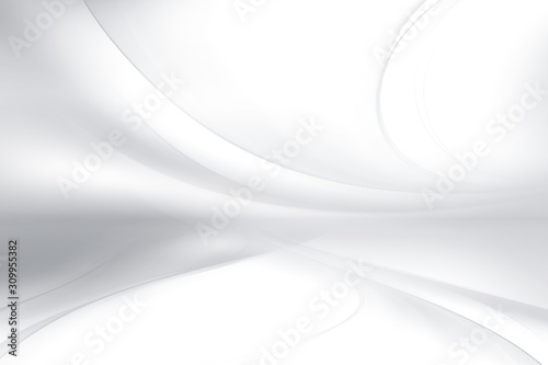 White and gray perspective waves modern design. Blurred pattern effect background. Futuristic space backdrop.