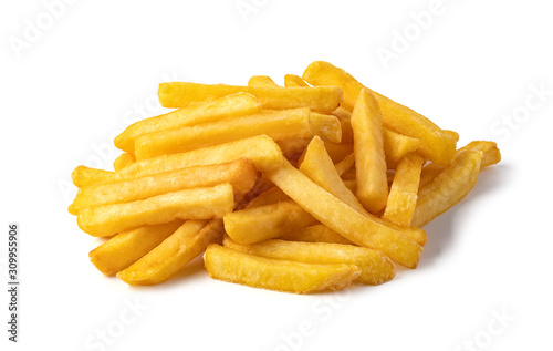 potato fry on white background