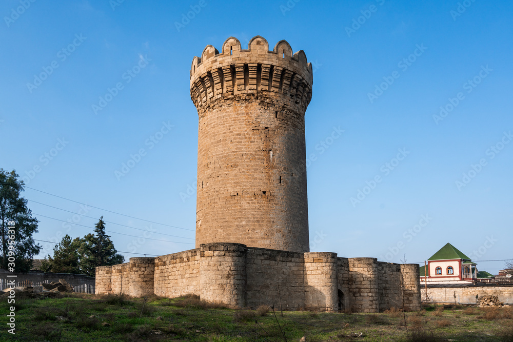 Ancient castle, dated to the 13th century, located in Mardakan, Sights of Azerbaijan
