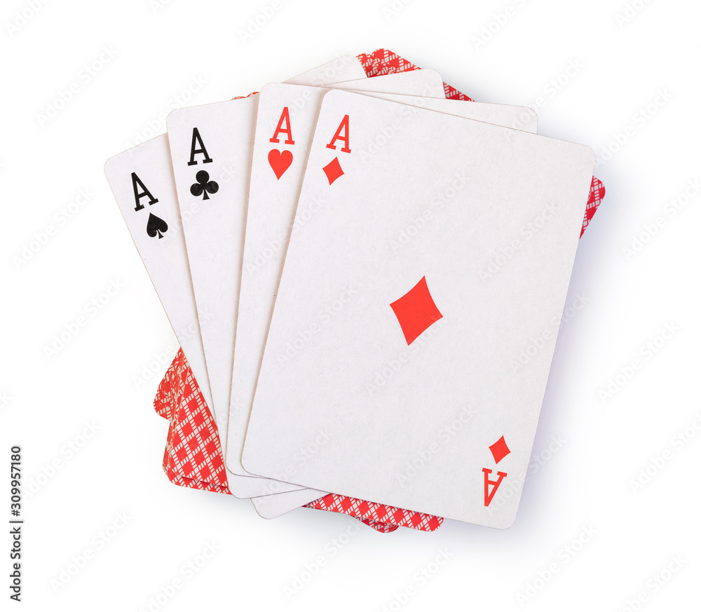 Obraz premium playing cards on white background