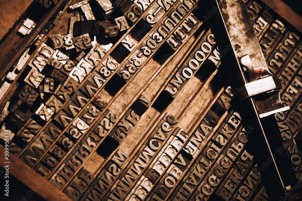 Obraz premium Old printing machine