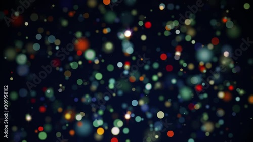 Out Of Focus Colored Dots Like Confetti Or Christmas Light Looping Video Background