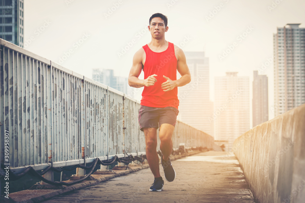 people doing exercises and warm up before running and jogging; Healthy lifestyle cardio together at outdoors