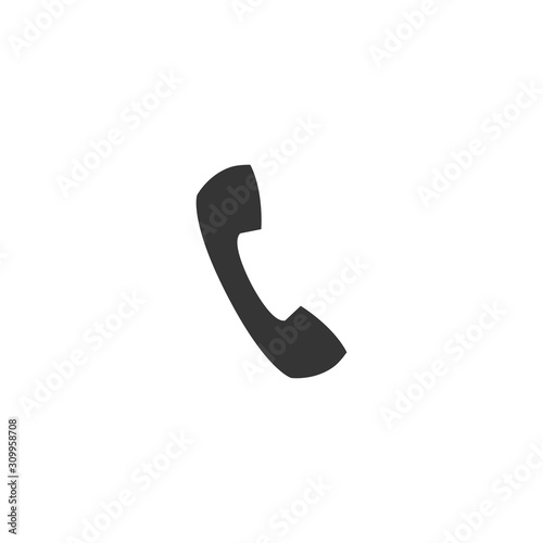 Phone simple icon vector design, black color