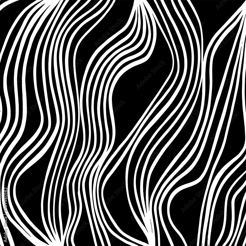 Fototapeta premium Grunge brush pattern. Texture. White and black vector.