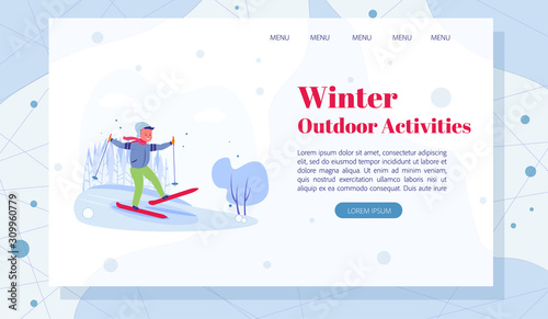 Landing Page Offering Winter Outdoor Activities