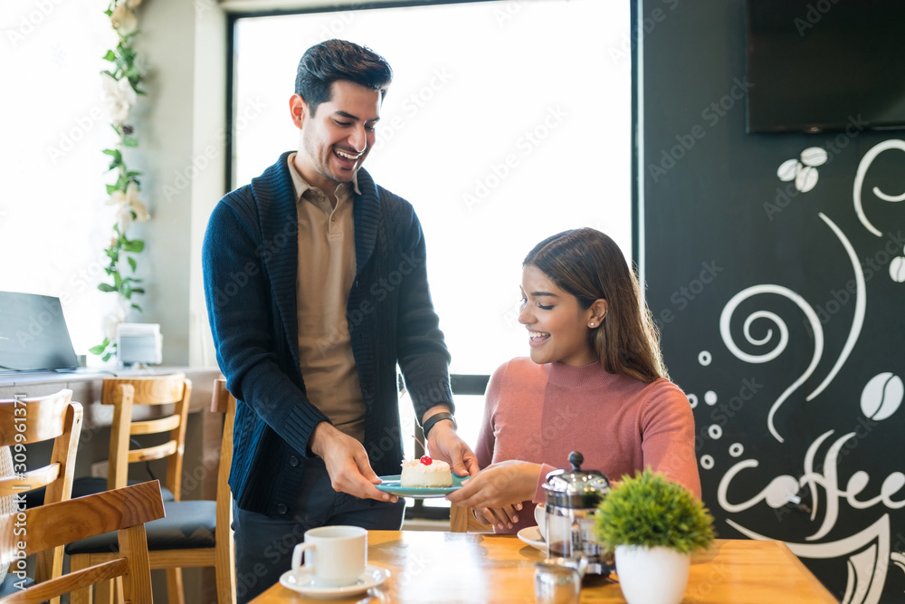 He Knows What She Likes To Have In Cafe