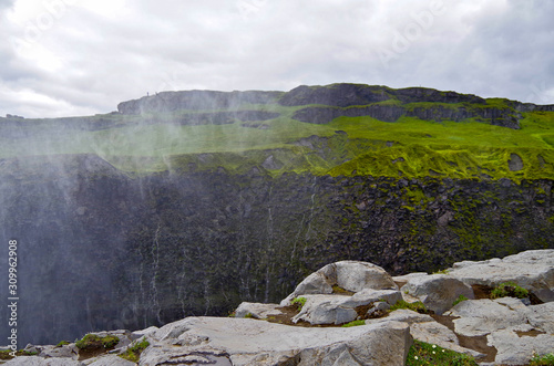 The Power and magic of powerful Iceland Dettifoss Waterfall Cascade