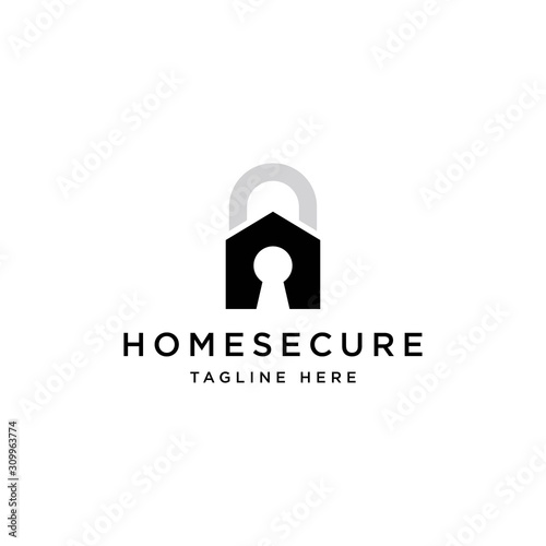 Home secure logo design symbol vector template