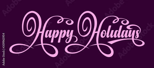 Happy Holidays text