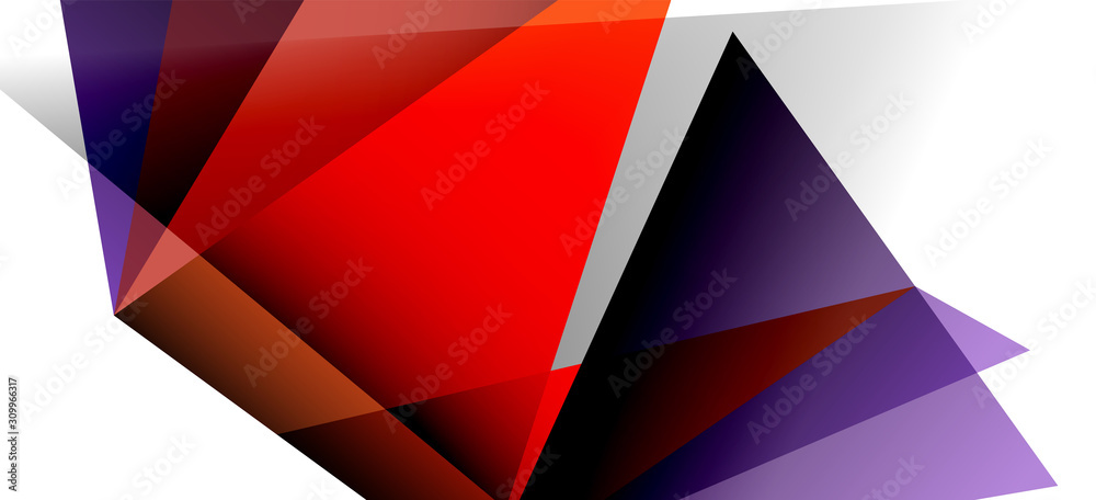 Fototapeta premium Triangle geometric background in trendy style on light background. Retro vector illustration. Colorful bright. Trendy modern style. Vector business illustration.