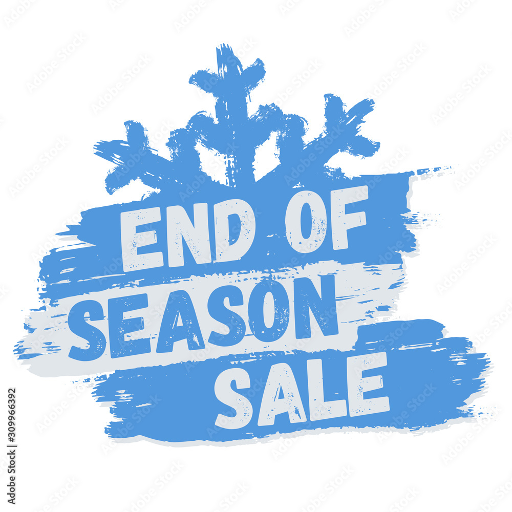 End of season sale, Winter sale banner, vector illustration Stock Vector