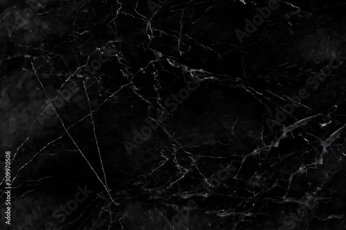 Black marble natural pattern for background, abstract black and white © treerasak