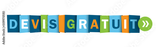 DEVIS GRATUIT bouton web typographique vecteur