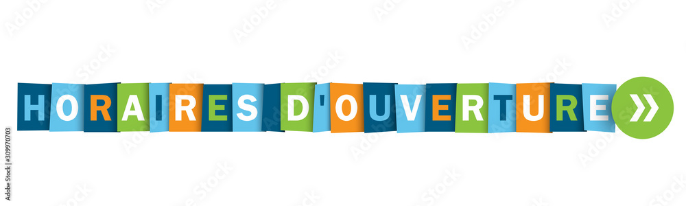 HORAIRES D'OUVERTURE bouton web typographique vecteur HORAIRES D'OUVERTURE bouton web typographique vecteur