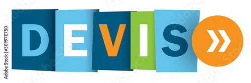 Bouton web typographique vecteur DEVIS