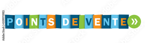 POINTS DE VENTE bouton web typographique vecteur
