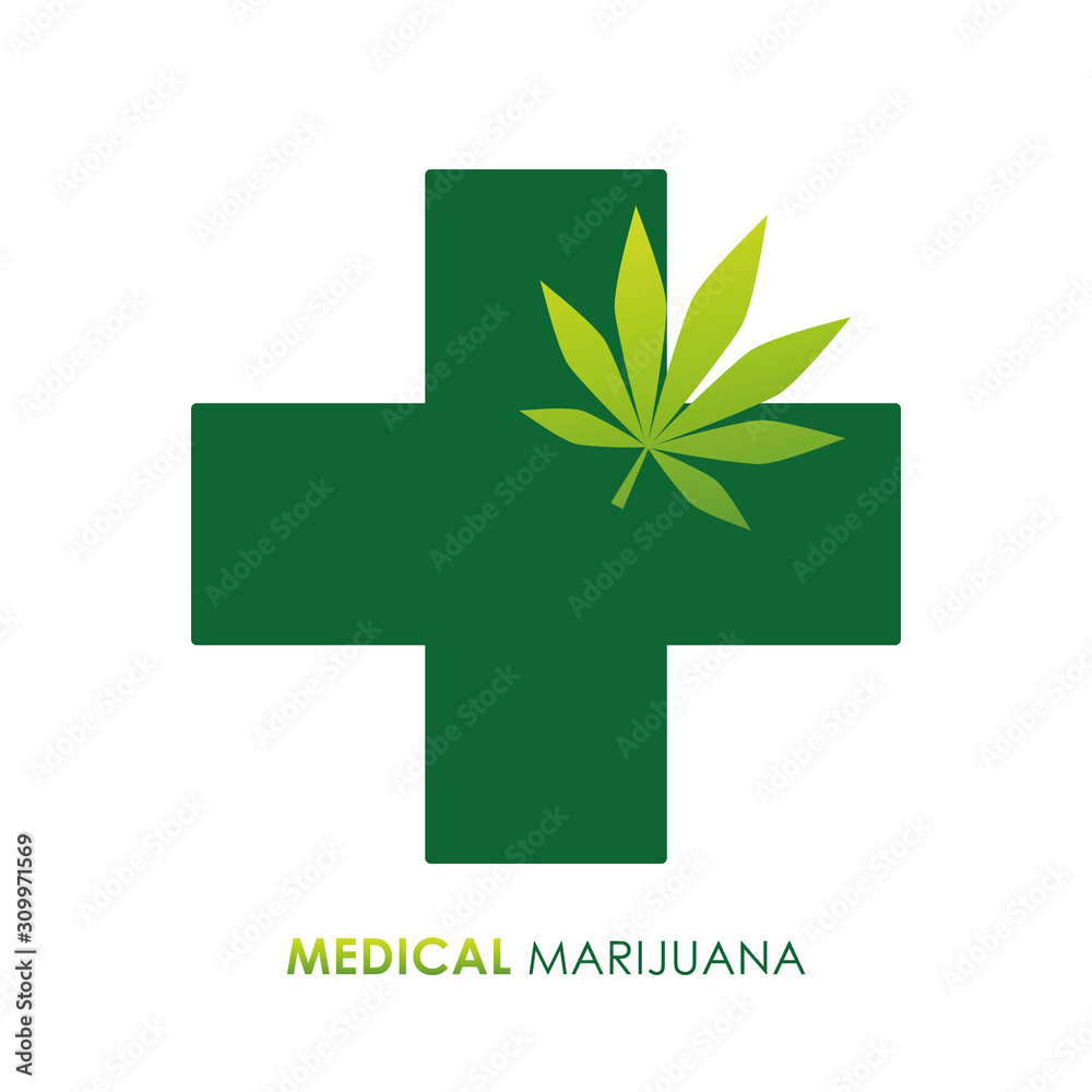 medical marijuana green icon isolated on white background vector illustration EPS10 medical marijuana green icon isolated on white background vector illustration EPS10