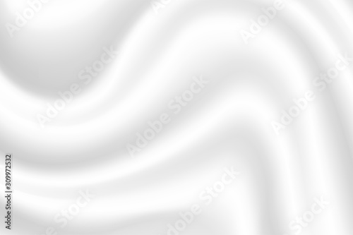 Abstract white background. Beautiful white wrinkled fabric background Soft as milk waves.