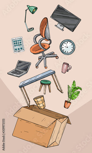 Office in the box, mobile office, office relocation