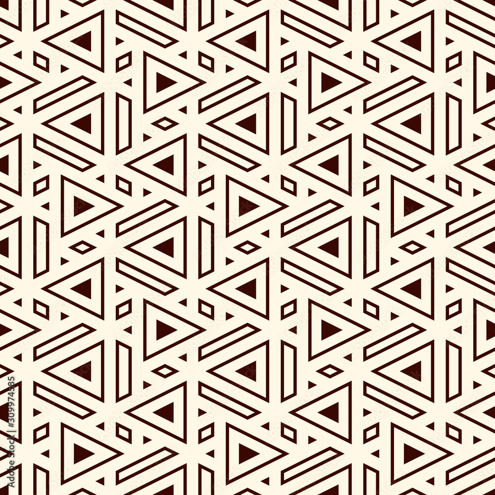 Contemporary geometric pattern. Repeated triangles motif. Modern geo abstract background. Seamless surface design. Ornamental wallpaper. Digital paper, textile print. Vector illustration Contemporary geometric pattern. Repeated triangles motif. Modern geo abstract background. Seamless surface design. Ornamental wallpaper. Digital paper, textile print. Vector illustration