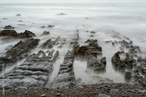 Slow shutterspeed at the Gulf of Biskay - Spain photo