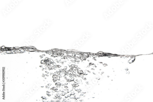 Splashed water surface