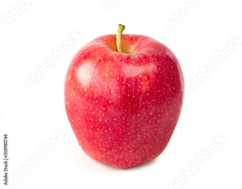 Fresh red apple on white background. Isolated concept and clipping path.