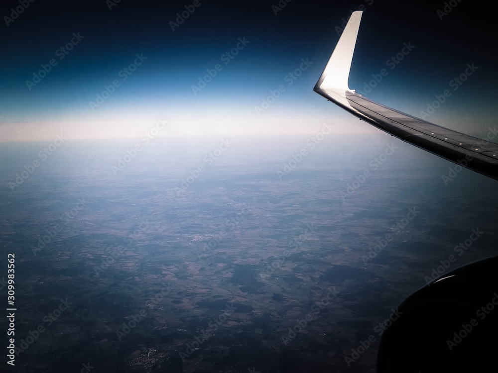 View from plane window on Planet Earth. View from plane window on Planet Earth.