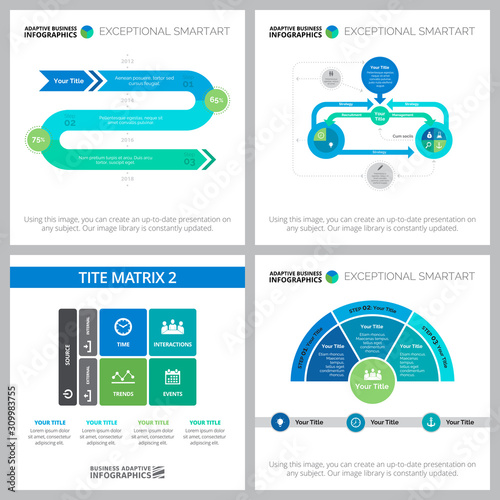 Creative infographic design set for development strategy