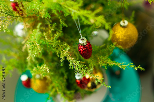 christmas balls on a tree