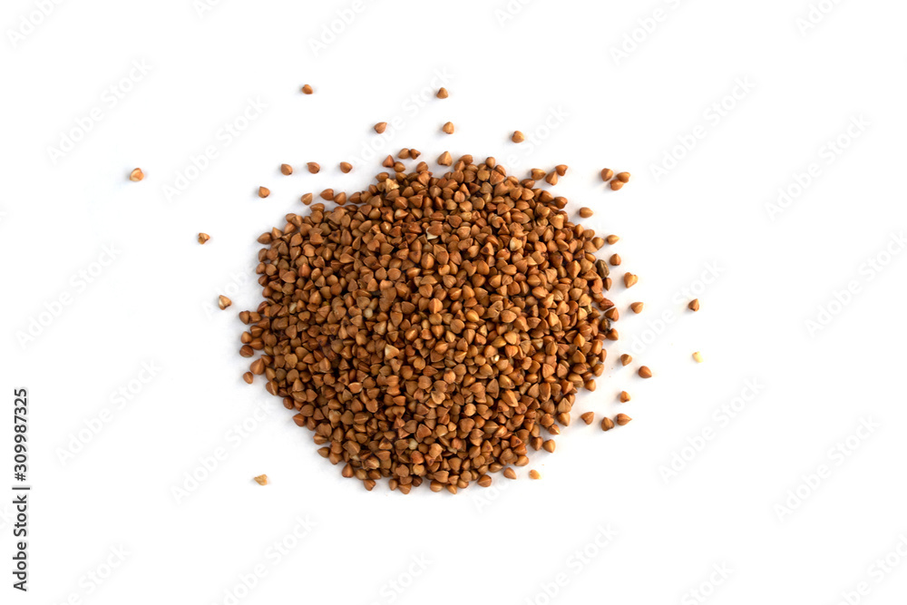 buckwheat slide on a white background isolate buckwheat slide on a white background isolate