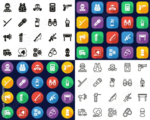 SWAT Team Icons All In One Set Big