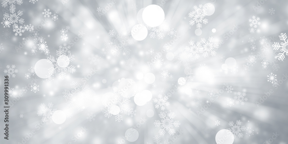 Fototapeta premium white and gray snow blur abstract background