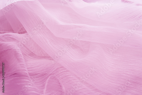 Texture chiffon fabric organza pink color for background