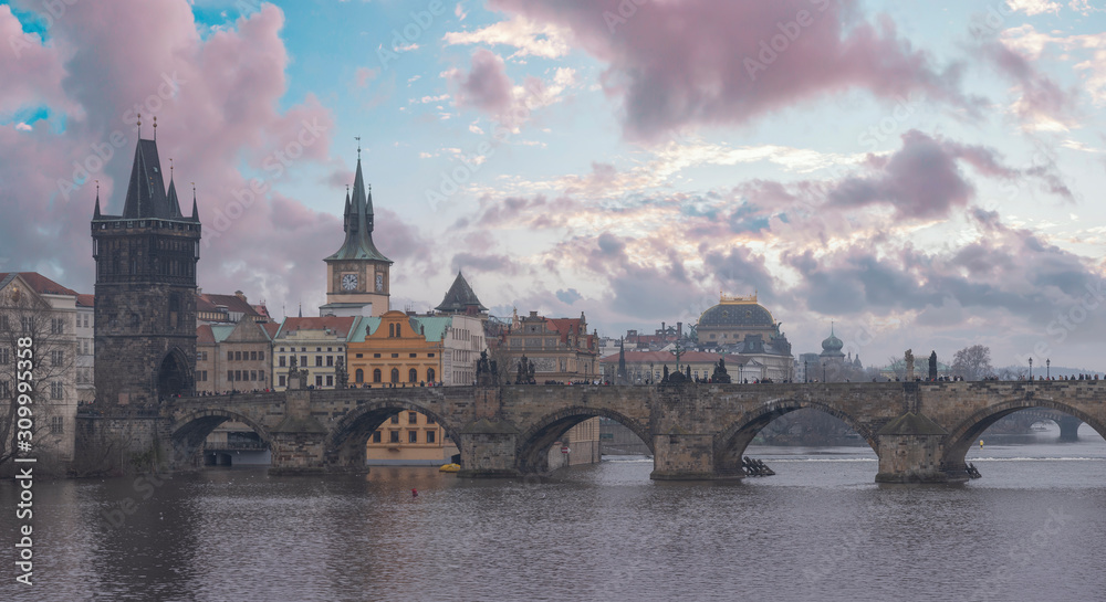 Fototapeta premium Prague - Charles bridge, Czech Republic