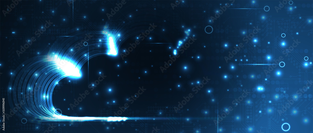 Cloud technology. Integrated digital web concept background Cloud technology. Integrated digital web concept background